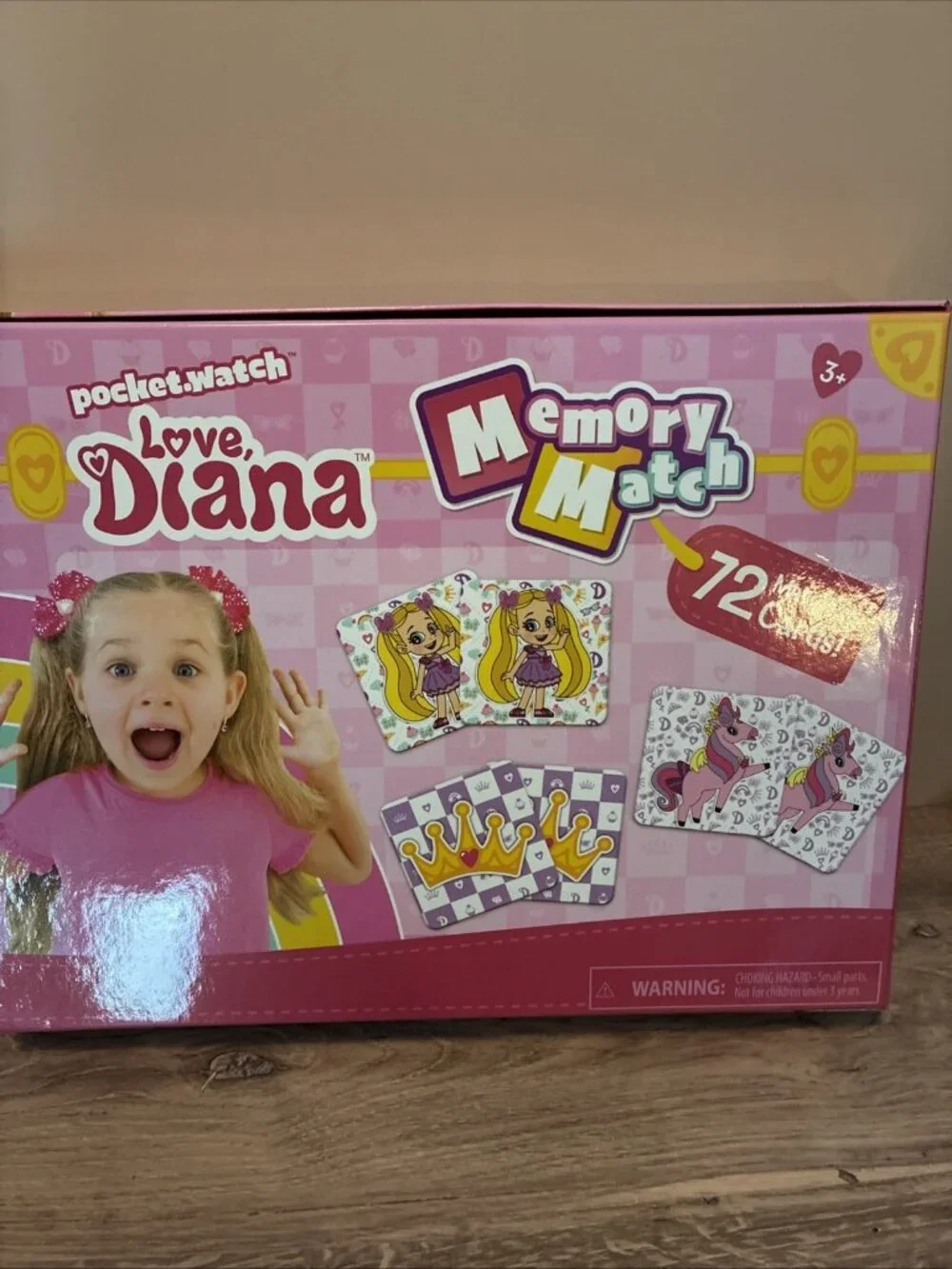 Love Diana Memory Match Game 72 Matching Cards Pocket Watch Forever Clever 2020